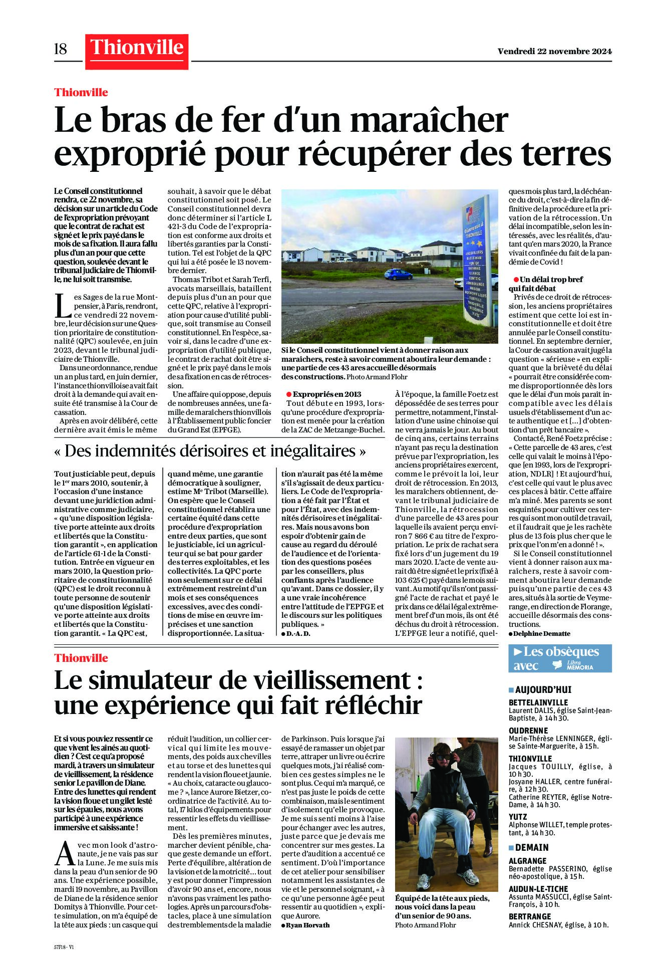 TRIBOT – Républicain Lorrain 22 novembre 2024
